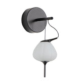 VONN Artisan Lecce VAW1221BL 13" Integrated LED ETL Certified Wall Sconce Light with Glass Shade in Black