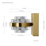 VONN Artisan Milano VAW1331AB 6" 1-Light Integrated LED ETL Certified Wall Sconce, Antique Brass-VONN Lighting