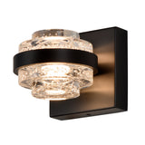VONN Artisan Milano VAW1331BL 6" 1-Light Integrated LED ETL Certified Wall Sconce Lighting, Black-VONN Lighting