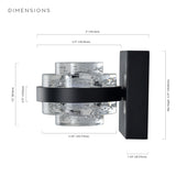VONN Artisan Milano VAW1331BL 6" 1-Light Integrated LED ETL Certified Wall Sconce Lighting, Black-VONN Lighting