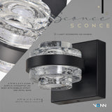 VONN Artisan Milano VAW1331BL 6" 1-Light Integrated LED ETL Certified Wall Sconce Lighting, Black-VONN Lighting