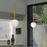 VONN Capri VCP2101AB 5" 1-Light Integrated LED ETL Certified Height Adjustable Pendant, with Glass Shade, Black