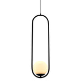 VONN Capri VCP2105BL 7" Integrated LED ETL Certified Height Adjustable Pendant with Glass Shade in Black-VONN Lighting