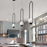VONN Capri VCP2105BL 7" Integrated LED ETL Certified Height Adjustable Pendant with Glass Shade in Black-VONN Lighting