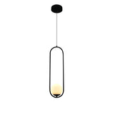 VONN Capri VCP2105BL 7" Integrated LED ETL Certified Height Adjustable Pendant with Glass Shade in Black