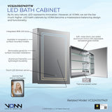 VONN VCS2A3S07401TW Tunable White Medicine Cabinet 19.5"W x 28"H x 4.75"D