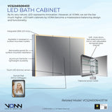 VONN VCS2A6S06403 Integrated LED Medicine Cabinet 48"W x 28"H x 5"D-VONN Lighting