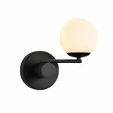 VONN Capri VCW1108BL 9" Integrated LED ETL Certified Wall Sconce Light in Black with 1 Glass Shade