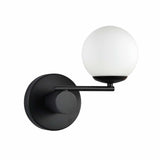 VONN Capri VCW1108BL 9" Integrated LED ETL Certified Wall Sconce Light in Black with 1 Glass Shade-VONN Lighting