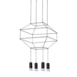VONN Expression VEP28004BL 18" 4-Light ETL Certified Integrated LED Height Adjustable Pendant in Black-VONN Lighting