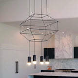 VONN Expression VEP28004BL 18" 4-Light ETL Certified Integrated LED Height Adjustable Pendant in Black-VONN Lighting