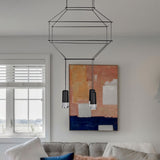 VONN Expression VEP28004BL 18" 4-Light ETL Certified Integrated LED Height Adjustable Pendant in Black-VONN Lighting