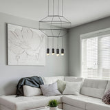VONN Expression VEP28004BL 18" 4-Light ETL Certified Integrated LED Height Adjustable Pendant in Black-VONN Lighting