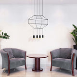 VONN Expression VEP28004BL 18" 4-Light ETL Certified Integrated LED Height Adjustable Pendant in Black-VONN Lighting