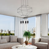 VONN Expression VEP28004BL 18" 4-Light ETL Certified Integrated LED Height Adjustable Pendant in Black-VONN Lighting