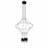 VONN Expression VEP28206BL 24" 6-Light ETL Certified Integrated LED Height Adjustable Pendant in Black