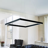 VONN Atria 20" Integrated LED Square Pendant, Height Adjustable VMC31620BL in Black-VONN Lighting