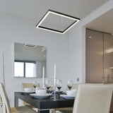 VONN Atria VMC31620BL 20" Integrated LED ETL Certified Square Chandelier Pendant Height Adjustable Chandelier in Black