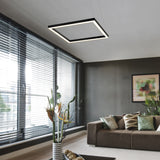 VONN Atria 20" Integrated LED Square Pendant, Height Adjustable VMC31620BL in Black-VONN Lighting