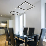 VONN Atria VMC31620BL 20" Integrated LED ETL Certified Square Chandelier Pendant Height Adjustable Chandelier in Black