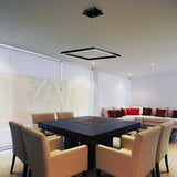 VONN Atria VMC31620BL 20" Integrated LED ETL Certified Square Chandelier Pendant Height Adjustable Chandelier in Black