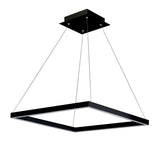 VONN Atria 20" Integrated LED Square Pendant, Height Adjustable VMC31620BL in Black-VONN Lighting
