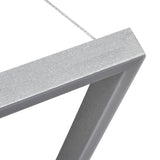 VONN Atria Duo VMC31710AL 29" Integrated LED ETL Certified Square Chandelier, Height Adjustable Silver Pendant