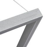VONN Atria Duo VMC31710AL 29" Integrated LED ETL Certified Square Chandelier, Height Adjustable Silver Pendant-VONN Lighting