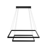 VONN Atria Duo VMC31710BL 29" Integrated LED ETL Certified Square Chandelier Height Adjustable Pendant in Black