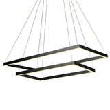 VONN Atria Duo VMC31710BL 29" Integrated LED ETL Certified Square Chandelier Height Adjustable Pendant in Black