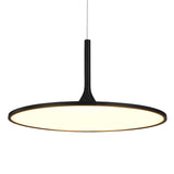 VONN Salm VMC31820BL 24" Integrated LED ETL Certified Pendant, Height Adjustable Disc Chandelier in Black-VONN Lighting