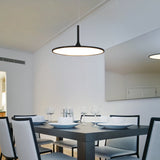 VONN Salm VMC31820BL 24" Integrated LED ETL Certified Pendant, Height Adjustable Disc Chandelier in Black-VONN Lighting