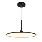 VONN Salm VMC31820BL 24" Integrated LED ETL Certified Pendant, Height Adjustable Disc Chandelier in Black-VONN Lighting