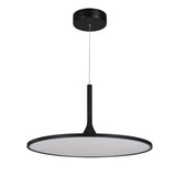 VONN Salm VMC31820BL 24" Integrated LED ETL Certified Pendant, Height Adjustable Disc Chandelier in Black-VONN Lighting