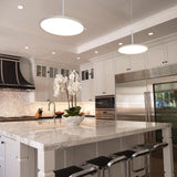 VONN Salm VMC31820SW 24" Integrated LED ETL Certified Pendant, Height Adjustable Disc Chandelier in White-VONN Lighting