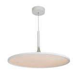 VONN Salm VMC31820SW 24" Integrated LED ETL Certified Pendant, Height Adjustable Disc Chandelier in White-VONN Lighting