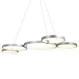 VONN Capella VMC32410AL 50" Integrated LED ETL Certified Chandelier Height Adjustable Ring Pendant in Silver