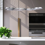 VONN Capella VMC32410AL 50" Integrated LED ETL Certified Chandelier Height Adjustable Ring Pendant in Silver