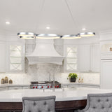 VONN Capella VMC32410AL 50" Integrated LED ETL Certified Chandelier Height Adjustable Ring Pendant in Silver