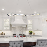 VONN Capella VMC32410AL 50" Integrated LED ETL Certified Chandelier Height Adjustable Ring Pendant in Silver