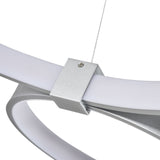 VONN Capella VMC32410AL 50" Integrated LED ETL Certified Chandelier Height Adjustable Ring Pendant in Silver