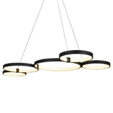 VONN Capella VMC32410BL 50" Integrated LED ETL Certified Chandelier Height Adjustable Ring Pendant in Black