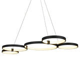 VONN Capella VMC32410BL 50" Integrated LED ETL Certified Chandelier Height Adjustable Ring Pendant in Black-VONN Lighting