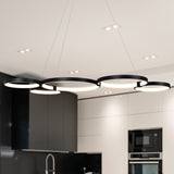 VONN Capella VMC32410BL 50" Integrated LED ETL Certified Chandelier Height Adjustable Ring Pendant in Black-VONN Lighting
