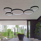 VONN Capella VMC32410BL 50" Integrated LED ETL Certified Chandelier Height Adjustable Ring Pendant in Black-VONN Lighting