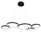 VONN Capella VMC32410BL 50" Integrated LED ETL Certified Chandelier Height Adjustable Ring Pendant in Black-VONN Lighting