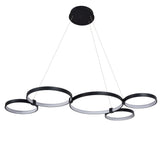 VONN Capella VMC32410BL 50" Integrated LED ETL Certified Chandelier Height Adjustable Ring Pendant in Black-VONN Lighting