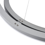 VONN Tania Trio VMC32500AL 32" Integrated LED ETL Certified Ring Chandelier Height Adjustable Silver Pendant