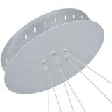 VONN Tania Trio VMC32500AL 32" Integrated LED ETL Certified Ring Chandelier Height Adjustable Silver Pendant