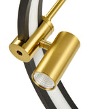 VONN Tania VMC33223BL 23" 100-277V Integrated LED ETL Certified Pendant, Height Adjustable Ring Chandelier, Black